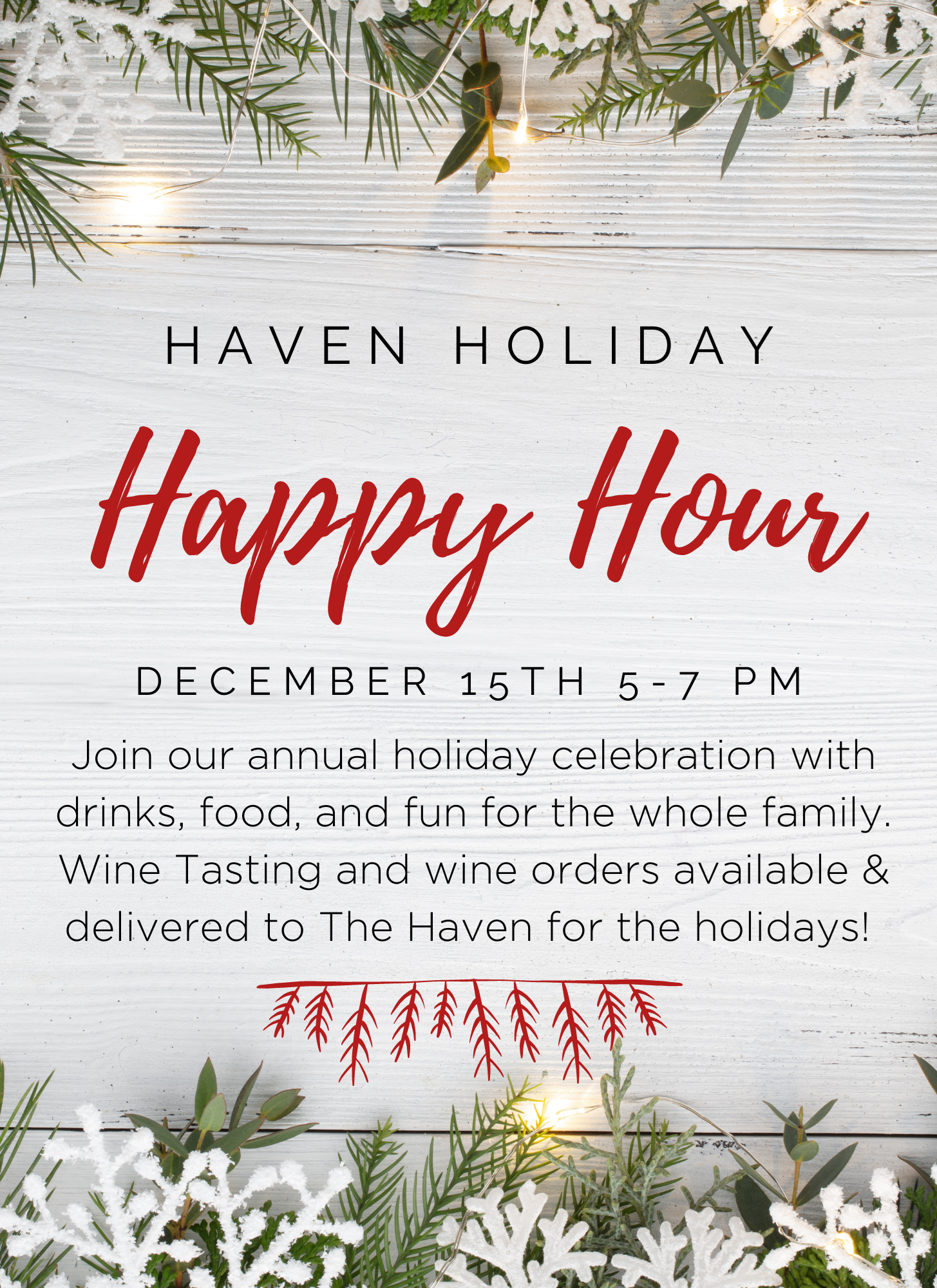 Haven Holiday Happy Hour