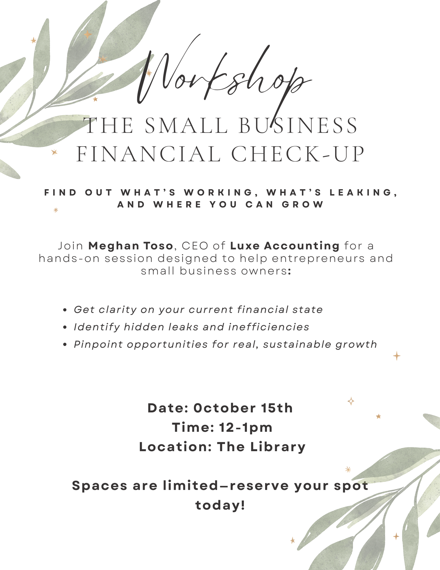 The Small Business Financial Check-Up