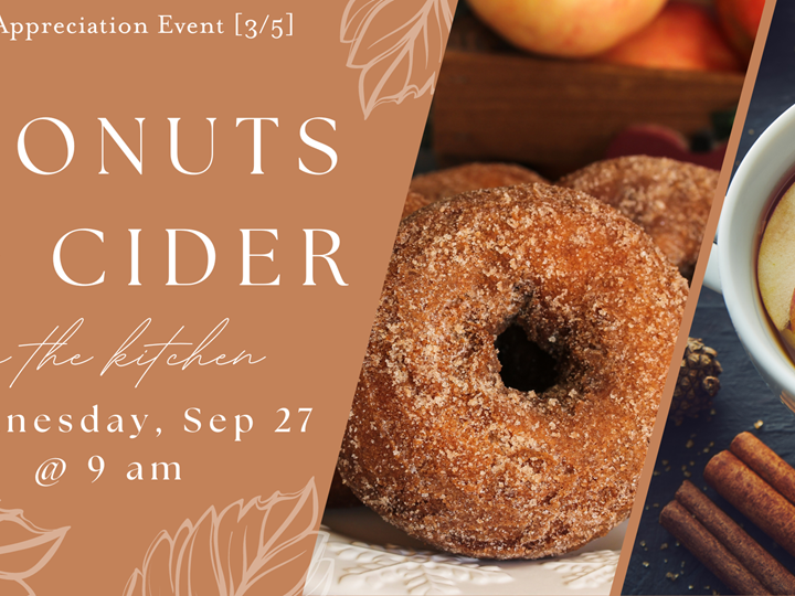 Donuts & Cider in the Kitchen