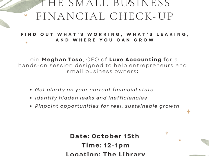 The Small Business Financial Check-Up